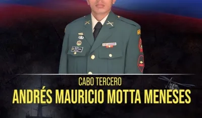 El cabo Andrés Mauricio Motta