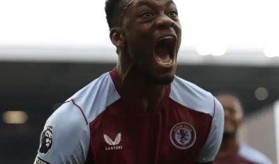 Jhon Jáder Durán celebrando su gol.