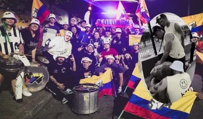 Dj Pope junto a sus amigos.