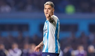 Juan Fernando Quintero marcó su segundo gol con la camiseta de Racing.