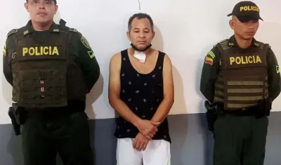 Hernando Junco Peternina luego de su captura. 