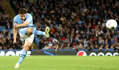 El argentino Julián Álvarez se reportó con un doblete en la victoria del Manchester City.