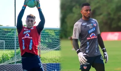Santiago Mele y Jefersson Martínez, porteros del Junior. 