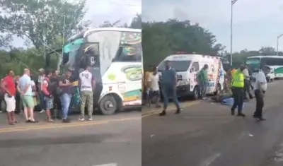 Accidente vial en Pital de Megua 