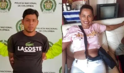 Alias 'Carlitos' capturado en Valledupar e Irmes Narváez, mamá de 'Carlitos'.