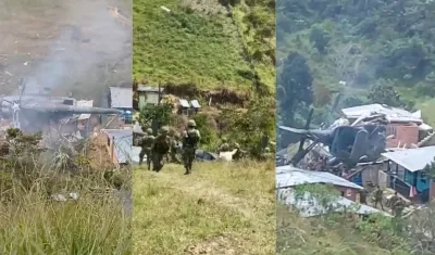 Helicóptero MI17 del Ejército Nacional cayó en una casa.