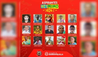 Aspirantes a Rey Momo 2024.