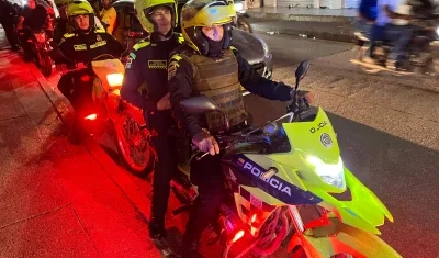 Caravanas de la Policía Metropolitana.