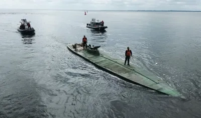 Cocaína incautada en semisumergible.