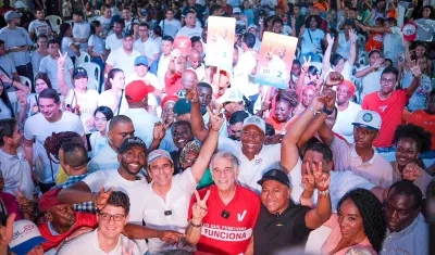 Candidato a la Gobernación del Atlántico, Eduardo Verano y Alejandro Char, candidato a la Alcaldía de Barranquilla.