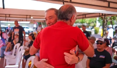 Candidato a la Gobernación del Atlántico, Eduardo Verano y Fuad Char, dirigente del partido Cambio Radical.