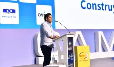 El presidente de Camacol durante la instalación del Congreso en Barranquilla