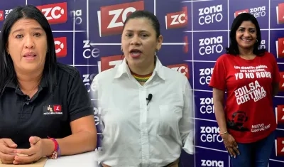 Yenis Orozco, Roquelina Blanco y Edilsa Cortina, tres de las tantas candidatas en estas elecciones.