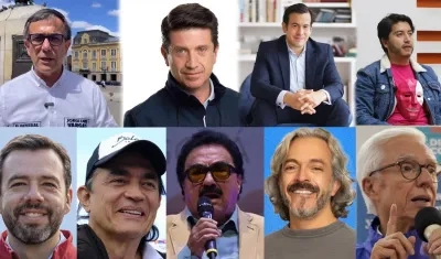 Los candidatos a la Alcaldía de Bogotá.
