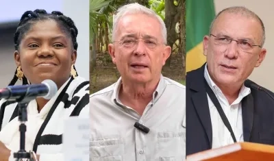 Francia Márquez, Álvaro Uribe Vélez y Roy Barreras.