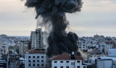 Imagen de un bombardeo en Gaza.