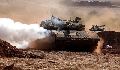 Imagen de la artillería de Israel.