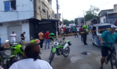 Lugar donde ocurrió el crimen en el barrio Las Colonias. 