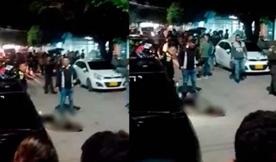 La Policía acordonó el lugar donde quedó muerta una persona. 