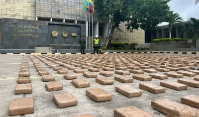 Cocaína incautada en Cartagena. 