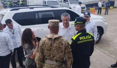 Luis Fernando Velasco, Ministro del Interior, en Barranquilla.