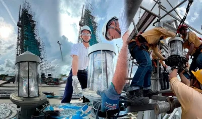 La luz del faro de Puerto Colombia.