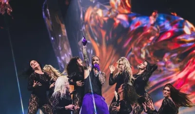 Maluma en su más reciente concierto en Nueva York.