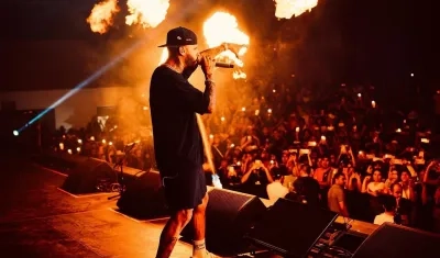 Nicky Jam durante un concierto en Colombia este año.