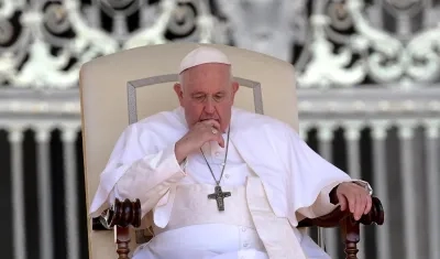 Papa Francisco durante el ángelus.