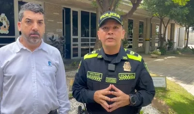 Teniente coronel Luis Sandoval, Comandante Operativo de la Policía Metropolitana de Barranquilla.