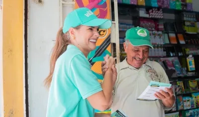Rochi Stevenson en las calles de Barranquilla.