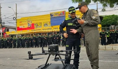 Seguridad en el estadio Metropolitano. 