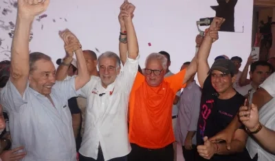 Fuad Char, Eduardo Verano, Joao Herrera y Alex Char.