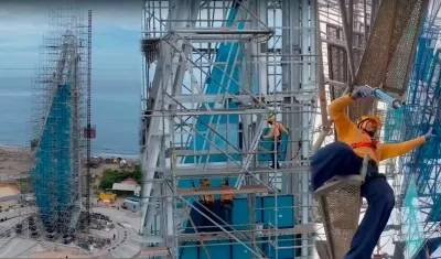 Imágenes de la obra de la 'Ventana de Sueños'.