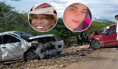 Dos de las personas que fallecieron por el choque de estos dos vehículos