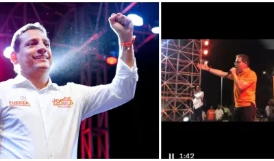 Jorge Agudelo Apreza, candidato a la Alcaldía, y Rafael Martínez, aspirante a la Gobernación