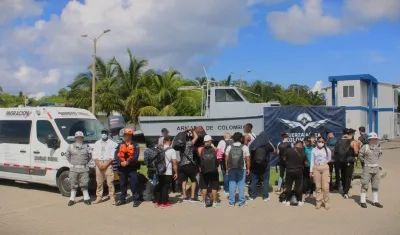El grupo de migrantes rescatados en aguas de San Andrés