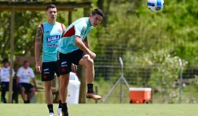James Rodríguez está en duda en la formación inicialista de la Selección Colombia. 