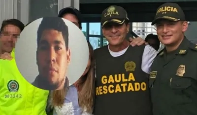 Aldair Ortega (círculo) y el empresario Rodolfo 'Fito' Acosta. 