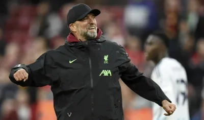 Jürgen Klopp, entrenador del Liverpool durante el partido contra el Nottingham Forest. 