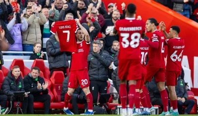 El portugués Diogo Jota le dedicó al colombiano el gol que le marcó este domingo al Nottingham Forest.