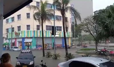 Así se encontraba el sector de 'Sanandresito' tras las fuertes lluvias.