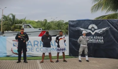 Captura del capitán de la embarcación y su acompañante. 