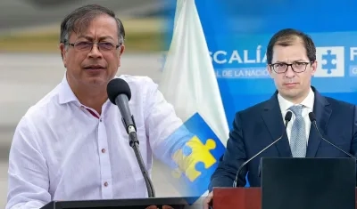 El presidente Gustavo Petro y el fiscal General, Francisco Barbosa