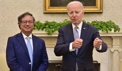 El presidente Gustavo Petro y su homólogo de EE.UU., Joe Biden