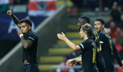 El brasileño Rodrygo acabó su sequía goleadora con el Real Madrid.