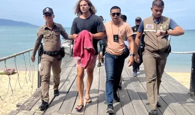 Daniel Sancho, capturado por la policía de Tailandia.