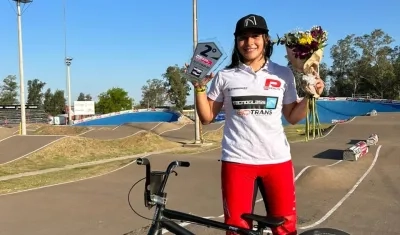 Sharid Fayad, doble medallista de plata en la Copa Mundo de BMX.