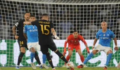 El violento disparo de Fede Valverde que provocó el tercer gol del Real Madrid. 