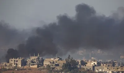 Imagen de los bombardeos en el norte de Gaza.